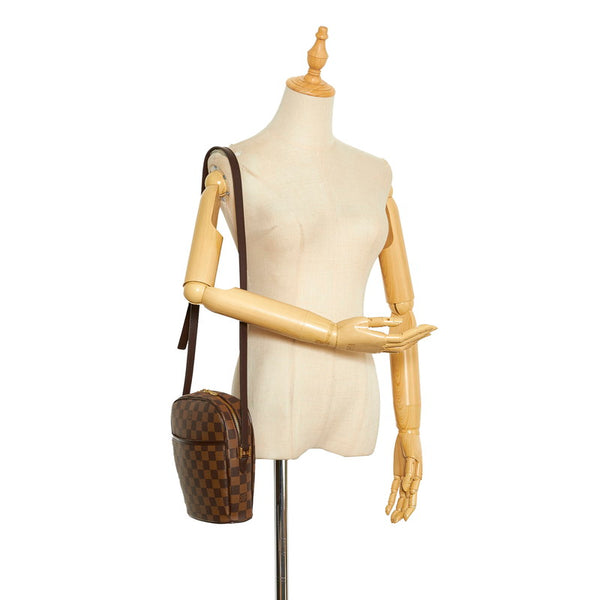 ルイ ヴィトン ダミエ イパネマPM 斜め掛け ショルダーバッグ  N51294 エベヌ ブラウン PVC レザー レディース LOUIS VUITTON 【中古】