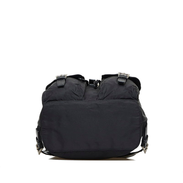プラダ リュックサック バックパック ブラック ナイロン レザー レディース PRADA 【中古】