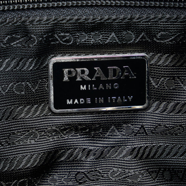 プラダ リュックサック バックパック ブラック ナイロン レザー レディース PRADA 【中古】