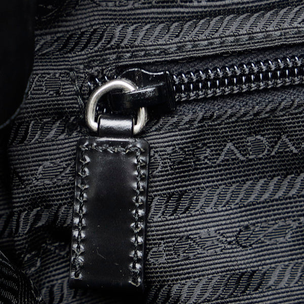 プラダ リュックサック バックパック ブラック ナイロン レザー レディース PRADA 【中古】