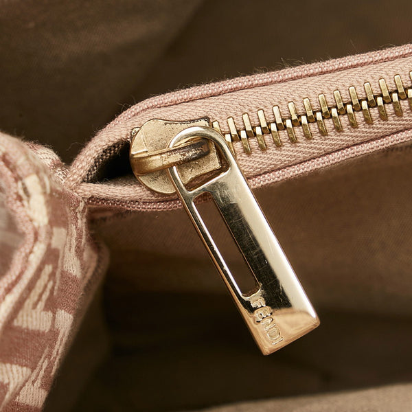 フェンディ ズッキーノ ハンドバッグ 8BH132 ベージュ ピンク キャンバス レザー レディース FENDI 【中古】