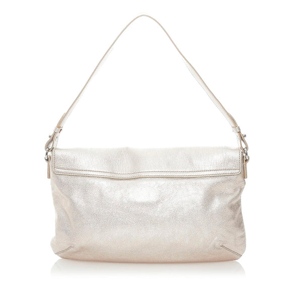 サルヴァトーレフェラガモ ヴァラ ショルダーバッグ シルバー レザー レディース Salvatore Ferragamo 【中古】