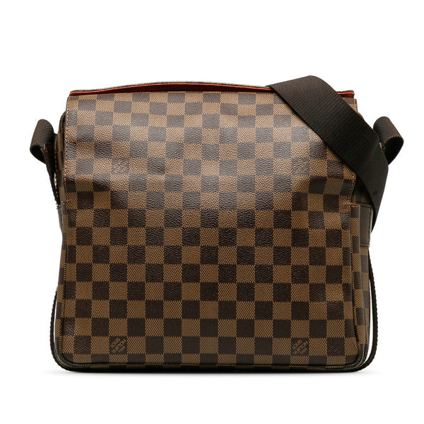 ルイ ヴィトン ダミエ ナヴィグリオ 斜め掛け ショルダーバッグ N45255 ブラウン PVC レザー レディース LOUIS VUITTON 【中古】