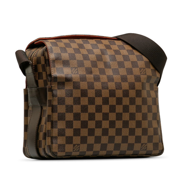 ルイ ヴィトン ダミエ ナヴィグリオ 斜め掛け ショルダーバッグ N45255 ブラウン PVC レザー レディース LOUIS VUITTON 【中古】