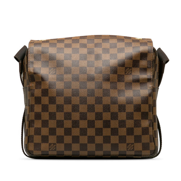 ルイ ヴィトン ダミエ ナヴィグリオ 斜め掛け ショルダーバッグ N45255 ブラウン PVC レザー レディース LOUIS VUITTON 【中古】