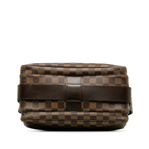 ルイ ヴィトン ダミエ ナヴィグリオ 斜め掛け ショルダーバッグ N45255 ブラウン PVC レザー レディース LOUIS VUITTON 【中古】