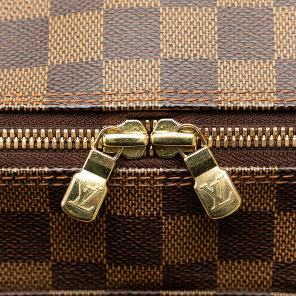 ルイ ヴィトン ダミエ ナヴィグリオ 斜め掛け ショルダーバッグ N45255 ブラウン PVC レザー レディース LOUIS VUITTON 【中古】
