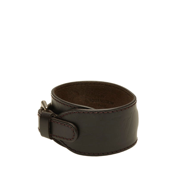 ルイ ヴィトン モノグラム ブラスレフォース ブレスレット M66500  ブラウン レザー メンズ LOUIS VUITTON 【中古】