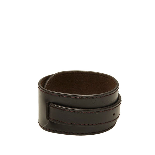 ルイ ヴィトン モノグラム ブラスレフォース ブレスレット M66500  ブラウン レザー メンズ LOUIS VUITTON 【中古】