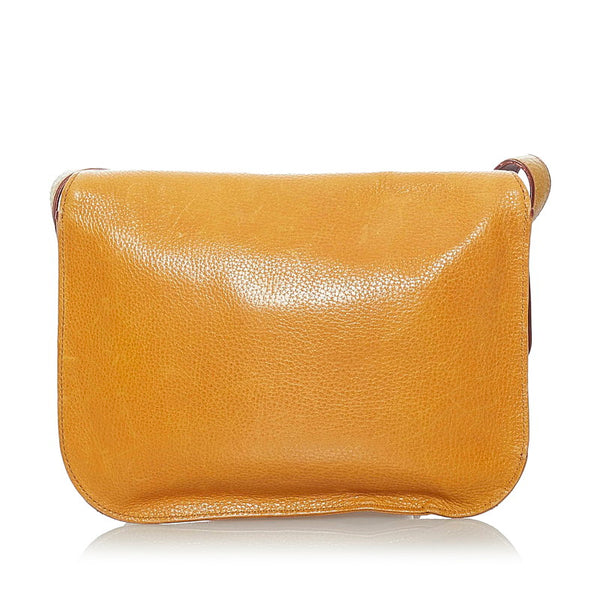 カルティエ マスト マスタード ボルドー レザー 斜め掛け ショルダーバッグ レディース CARTIER 【中古】