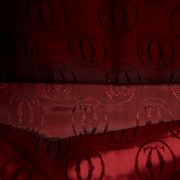 カルティエ マスト マスタード ボルドー レザー 斜め掛け ショルダーバッグ レディース CARTIER 【中古】