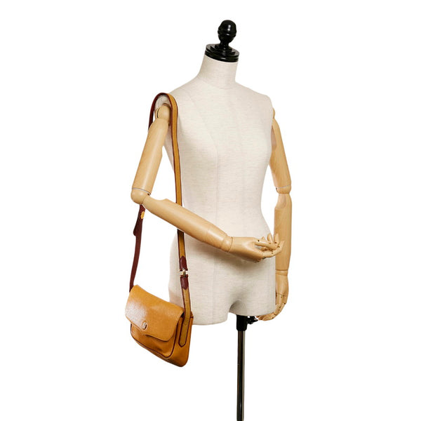 カルティエ マスト マスタード ボルドー レザー 斜め掛け ショルダーバッグ レディース CARTIER 【中古】