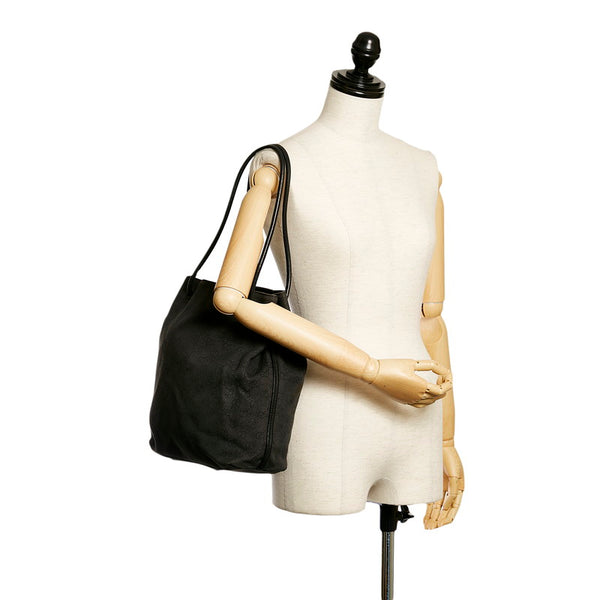 グッチ GGキャンバス 101341 ブラック キャンバス レザー 肩掛け ショルダーバッグ レディース GUCCI 【中古】