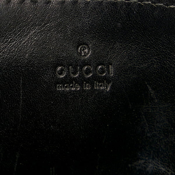 グッチ GGキャンバス 101341 ブラック キャンバス レザー 肩掛け ショルダーバッグ レディース GUCCI 【中古】