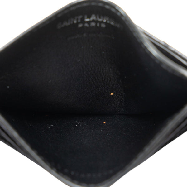 サンローラン モノグラム カードケース 423291 ブラック レザー レディース SAINT LAURENT 【中古】