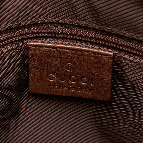 グッチ GGキャンバス ハンドバッグ トートバッグ 000 0854 ベージュ ブラウン キャンバス レザー レディース GUCCI 【中古】