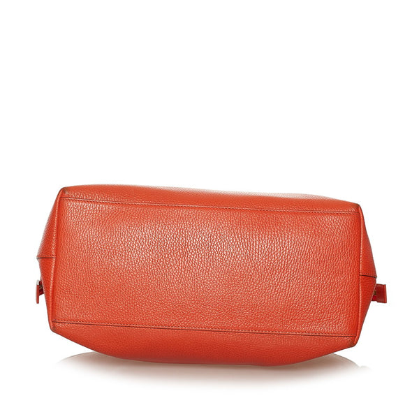 グッチ インターロッキングG ハンドバッグ ショルダーバッグ 2WAY 449651 オレンジ レザー レディース GUCCI 【中古】