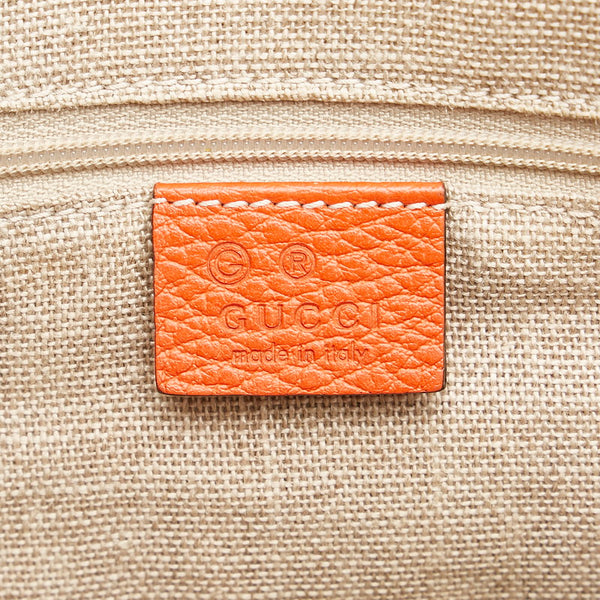 グッチ インターロッキングG ハンドバッグ ショルダーバッグ 2WAY 449651 オレンジ レザー レディース GUCCI 【中古】