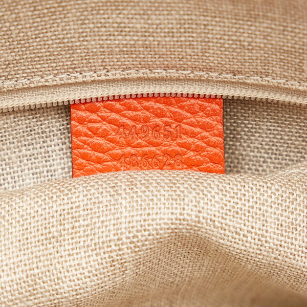 グッチ インターロッキングG ハンドバッグ ショルダーバッグ 2WAY 449651 オレンジ レザー レディース GUCCI 【中古】