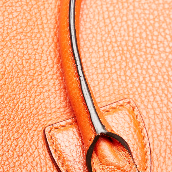 グッチ インターロッキングG ハンドバッグ ショルダーバッグ 2WAY 449651 オレンジ レザー レディース GUCCI 【中古】