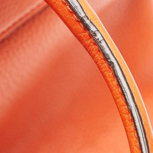 グッチ インターロッキングG ハンドバッグ ショルダーバッグ 2WAY 449651 オレンジ レザー レディース GUCCI 【中古】