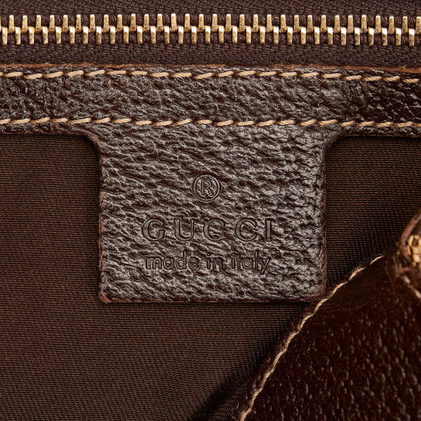 グッチ GGキャンバス 154981 ベージュ ブラウン キャンバス レザー ショルダーバッグ レディース GUCCI 【中古】