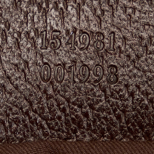 グッチ GGキャンバス 154981 ベージュ ブラウン キャンバス レザー ショルダーバッグ レディース GUCCI 【中古】