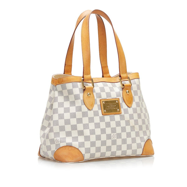 ルイ ヴィトン ダミエ アズール ハムステッド PM ハンドバッグ N51207 ホワイト PVC レザー レディース LOUIS VUITTON 【中古】