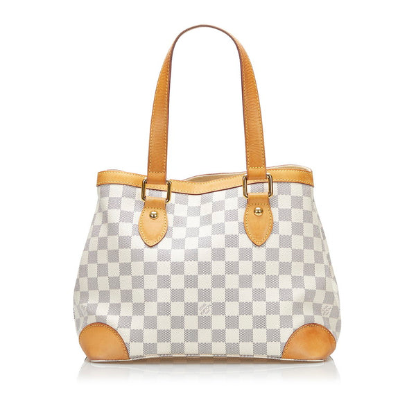 ルイ ヴィトン ダミエ アズール ハムステッド PM ハンドバッグ N51207 ホワイト PVC レザー レディース LOUIS VUITTON 【中古】