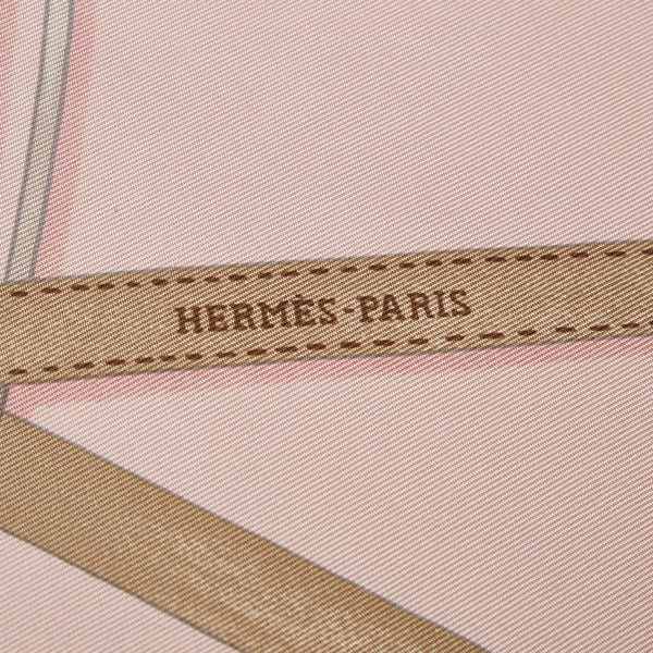 エルメス カレ90 ATTRAPE TES REVES 夢をつかめ スカーフ ピンク マルチカラー シルク レディース HERMES 【中古】