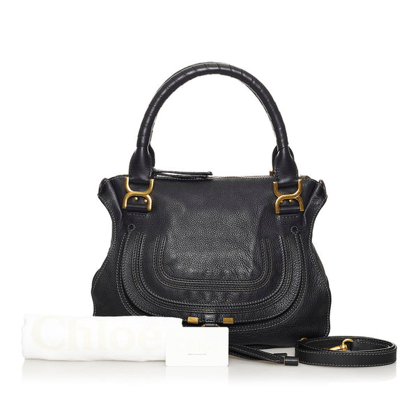 クロエ マーシー ブラック レザー ハンドバッグ ショルダーバッグ 2WAY レディース Chloe 【中古】