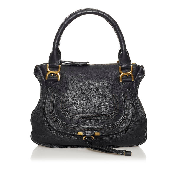 クロエ マーシー ブラック レザー ハンドバッグ ショルダーバッグ 2WAY レディース Chloe 【中古】