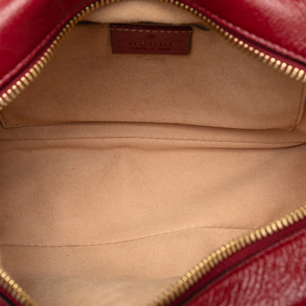 グッチ GGキャンバス GGマーモント 斜め掛け チェーン ショルダーバッグ 447632 ベージュ レッド キャンバス レザー レディース GUCCI 【中古】