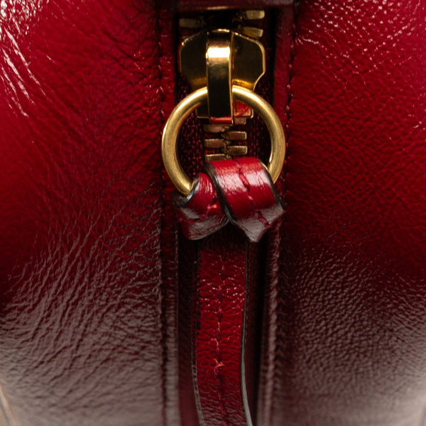 グッチ GGキャンバス GGマーモント 斜め掛け チェーン ショルダーバッグ 447632 ベージュ レッド キャンバス レザー レディース GUCCI 【中古】