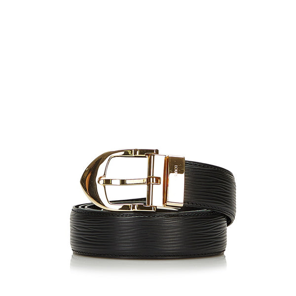 ルイ ヴィトン エピ サンチュール クラシック ベルト M6832 ノワール ブラック ゴールド金具 レザー メンズ LOUIS VUITTON 【中古】