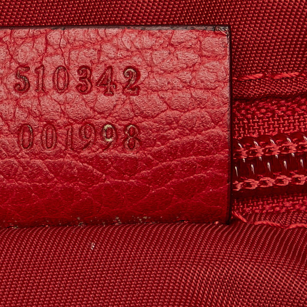 グッチ GG柄 斜め掛け ショルダーバッグ 510342 レッド ナイロン レザー レディース GUCCI 【中古】