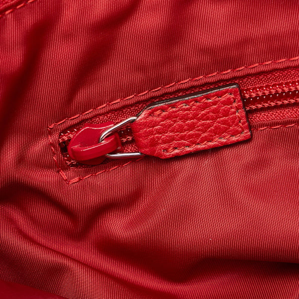 グッチ GG柄 斜め掛け ショルダーバッグ 510342 レッド ナイロン レザー レディース GUCCI 【中古】
