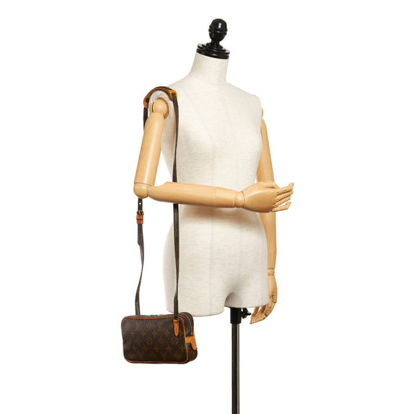 ルイ ヴィトン モノグラム マルリー バンドリエール M51828 ブラウン PVC レザー 斜めがけ ショルダー レディース LOUIS VUITTON 【中古】