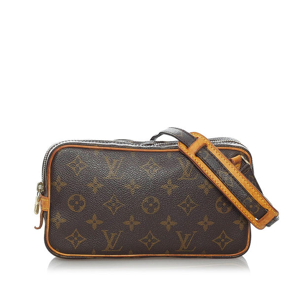 ルイ ヴィトン モノグラム マルリー バンドリエール M51828 ブラウン PVC レザー 斜めがけ ショルダー レディース LOUIS VUITTON 【中古】