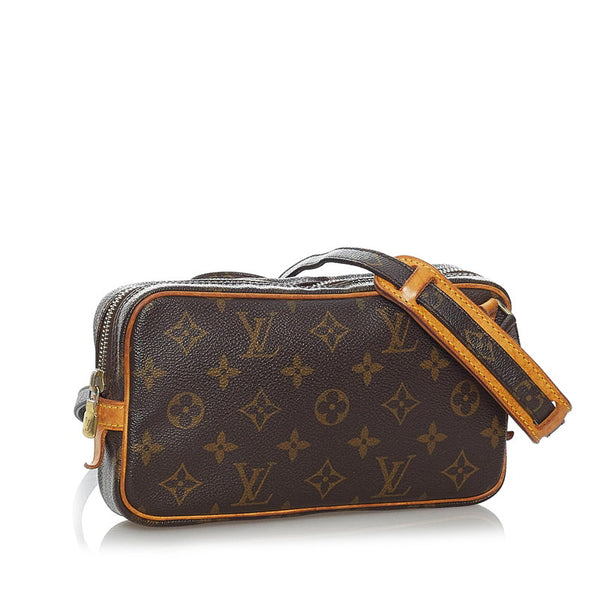 ルイ ヴィトン モノグラム マルリー バンドリエール M51828 ブラウン PVC レザー 斜めがけ ショルダー レディース LOUIS VUITTON 【中古】