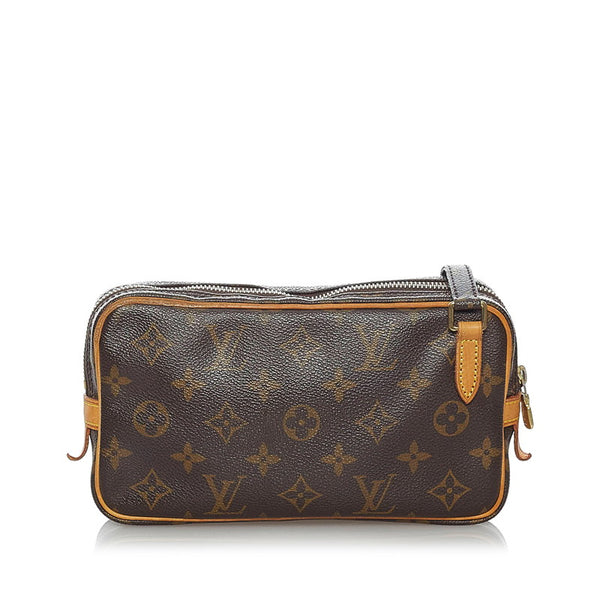 ルイ ヴィトン モノグラム マルリー バンドリエール M51828 ブラウン PVC レザー 斜めがけ ショルダー レディース LOUIS VUITTON 【中古】