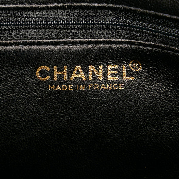 シャネル マトラッセ 復刻トート ハンドバッグ ブラック キャビアスキン レディース CHANEL 【中古】