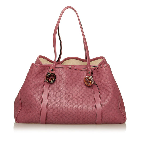 グッチ グッチシマ 232957 ピンク レザー トートバッグ レディース GUCCI 【中古】