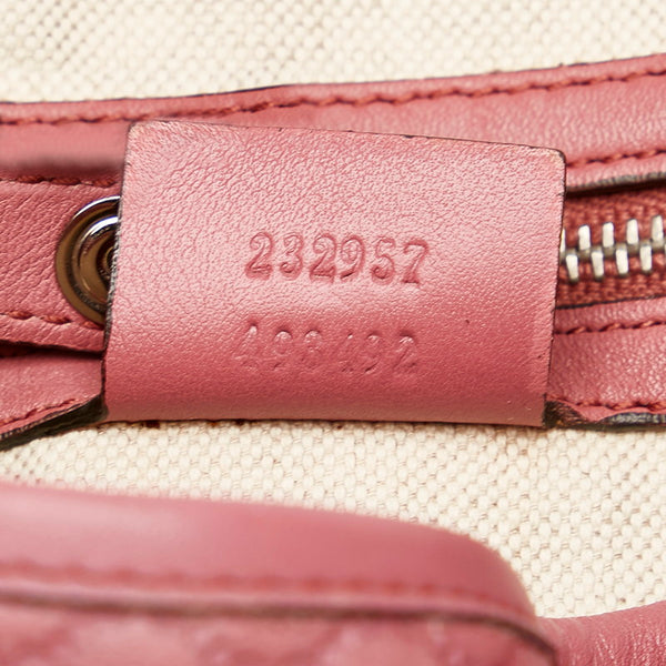 グッチ グッチシマ 232957 ピンク レザー トートバッグ レディース GUCCI 【中古】