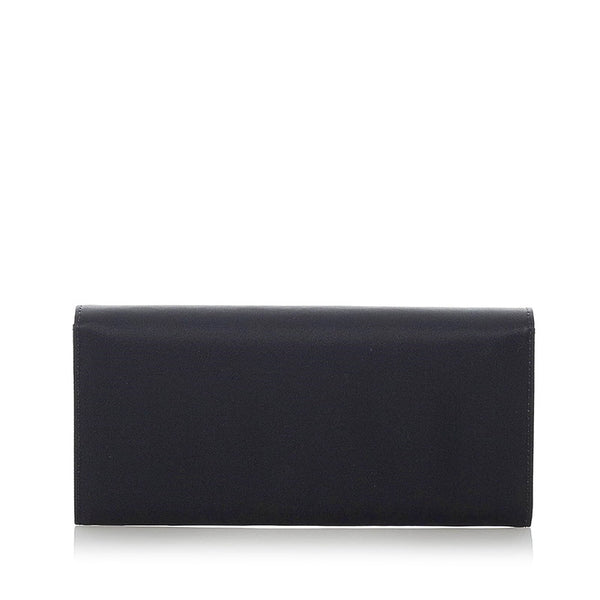 プラダ 長財布 1M1132 ブラック ナイロン レザー レディース PRADA 【中古】