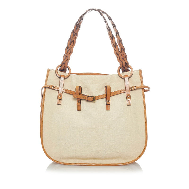 グッチ ワンショルダーバッグ 110295 ベージュ キャンバス レザー レディース GUCCI 【中古】