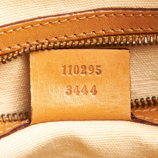 グッチ ワンショルダーバッグ 110295 ベージュ キャンバス レザー レディース GUCCI 【中古】