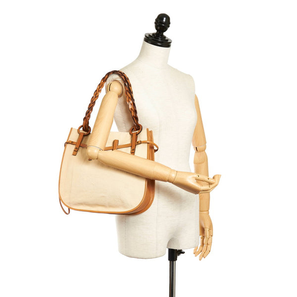 グッチ ワンショルダーバッグ 110295 ベージュ キャンバス レザー レディース GUCCI 【中古】