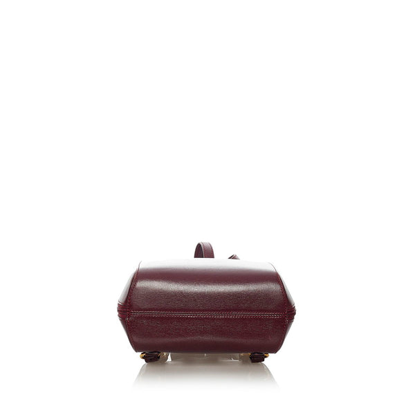 カルティエ マスト リュック バックパック ボルドー レザー レディース CARTIER 【中古】