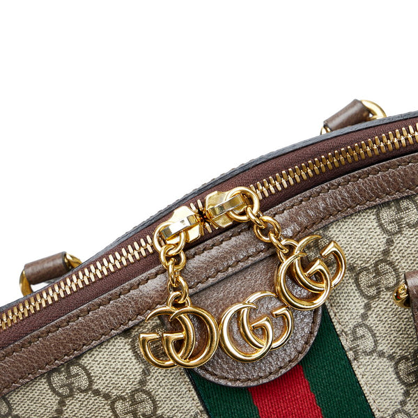 グッチ GGスプリーム シェリーライン オフィディア ハンドバッグ ショルダーバッグ 2WAY 524533 ベージュ ブラウン PVC レザー レディース GUCCI 【中古】